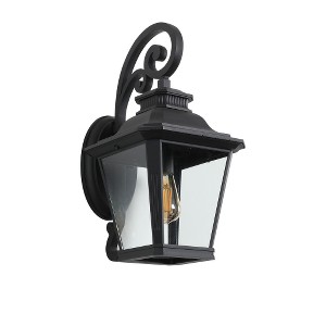 Bella Depot Outdoor 1-Light Black Wall Sconce Light with Clear Glass Can - 1 of 4