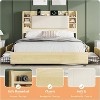 AMERLIFE Bed Frame with 4 Storage Drawers and Bookcase Headboard - 4 of 4