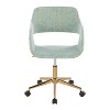 Okak Modern Office Chair with Golden Metal Base, 360 Swivel Chair with Adjustable Height, Criss Cross Chair for Office, Home - 2 of 4