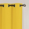 Kate Aurora Set of 2 Thermal Room Darkening Grommet Top Curtains For Small Windows - 63 in. Long - Yellow - 3 of 3