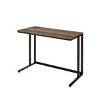 GlasFlength Desks Metal Frame Rustic Computer Desk Gaming Desk Home Office Desk Simple Design for Small Spaces, Black, 47"*24"*30" - 3 of 4