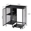VECELO Office File Cabinet with Door, Metal Mobile Lateral Filing Cabinet with 2 Storage Shelf, Rolling File Cabinet - 3 of 4