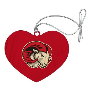 WinstonSalem State University Primary Logo Heart Love Wood Christmas Tree Holiday Ornament - 1 of 3
