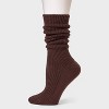 Women's Ribbed Super Soft Slouch Crew Socks - Auden™ 4-10 - 2 of 4