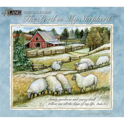 2022 Wall Calendar 12 Month 13.4"x24" The Lord is My Shepherd - Lang