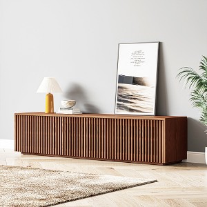 POVISON 71" Modern Wood TV Stand, Minimalist Slatted Entertainment Center,Media Console, Fully-Assembled, Perfect for 65-inch TVs - 1 of 4
