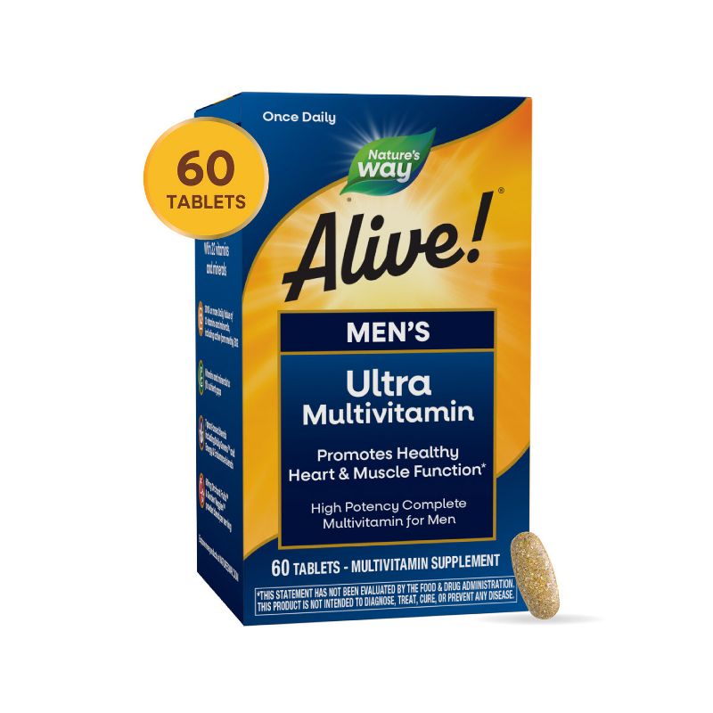 Nature&#39;s Way Alive! Men&#39;s Ultra Multivitamin Tablets - 60ct, 3 of 11