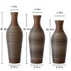 Infurnic Decorative Vases Set of 3 Designer Vases Artificial Rattan Vases for Living Room, Entryway, or Hallway, Brown, 24.8"*9.84"*29.72" - 3 of 4