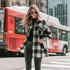 Amaryllis Women's Oversized Plaid Shacket with Button-Up Closure Longline Design Front Flap Pockets Layering Jacket - 3 of 4
