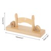 Unique Bargains Detachable Folding Fan Style Fan Display Stand Wood Color 1Pc - 3 of 4