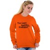 Too Lazy Ironic Halloween Costume Sweatshirt for Men or Women Brisco Brands - 4 of 4