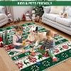 TackView Christmas Area Rug, Washable Indoor Rug Floor Covers Xmas Boho Accent Rug Farmhouse Carpet for Living Room Bedroom - 4 of 4