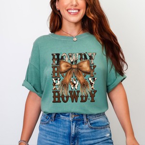 Simply Sage Market Coquette Howdy Stacked Garment Dyed Tee - 1 of 4