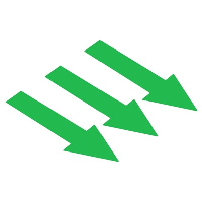 Unique Bargains PVC Waterproof Removable Adhesive Wall Marking Arrow Stickers