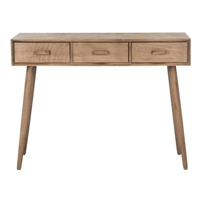 Albus 3 Drawer Console Table Chocolate - Safavieh