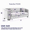 NicBex 59/77 Inch Loveseat,Modern Chesterfield Velvet Loveseat Sofa with Tufted Backrests,Upholstered Couch for Living Room,Bedroom,Lounge - 4 of 4