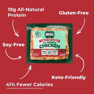 Mighty Spark Tomato Basil & Garlic Ground Chicken - 16oz