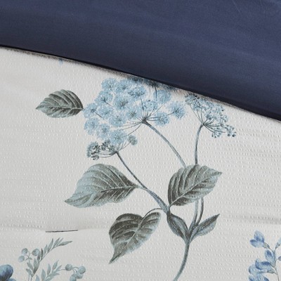 King Blue Microfiber 7-Piece Bed in a Bag Set