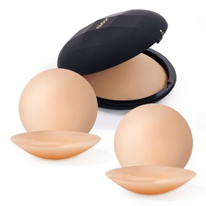 Niidor Nipple Covers 2 Pairs - Seamless and Adhesive Silicone Nipple Pasties Sticky Breast Petals for Women Reusable, Nude - 1 of 4