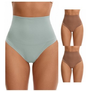 INSPIRE CHIC 3 Packs Women's Shapewear Tummy Control High Waist Shaping Panties Body Shaper Underwear - 1 of 4