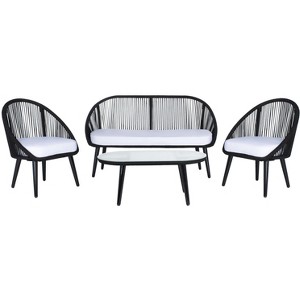 Halcott 4 Piece Living Set - Indoor/Outdoor - PAT7526 - Safavieh - 1 of 4