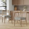 NicBex Set of 2 Modern Fabric Dining Chairs with Curved Backrest, Upholstered Metal Frame Side Chairs for Kitchen, Dining Room - 2 of 4