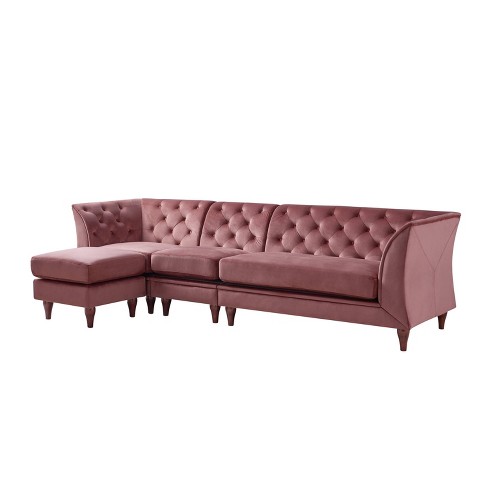 Paul Modular Sectional Sofa Pink, Pink Leather Sectional Sofa