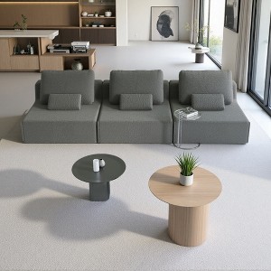 120" Luxury Modular Floor Sofa with Convertible Design & High-Resilience Foam - 1 of 4