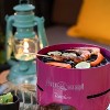 Petromax Feuerhand Tamber Tabletop Charcoal Grill, Powder-Coated Steel for Outdoor Use, Wood Lid, 7.9 inch diameter, Telemagenta - 4 of 4