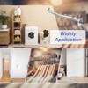 Unique Bargains Stainless Steel Sturdy Wall Mount Clothes Hanger for Bedroom Bathroom 3 Pcs Silver 11.81 Inch - 3 of 3