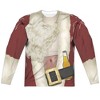 Men's Bad Santa Costume (Front Back Print) Long Sleeve Costume T-Shirt - 2 of 4