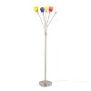 LumiSource Led Medusa® 71" Modern Metal Floor Lamp in Stainless Steel Glass Sconces with 5 Arms - 2 of 4