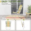 FURNIinspire Outdoor Portable Chair Chairs Set of 2 with Sturdy Steel Frame for Relaxation and Fun, Yellow Green, 21.7"*22.8"*36.6" - 3 of 4