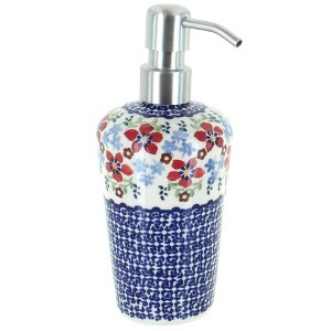 Blue Rose Polish Pottery B009 Manufaktura Soap Dispenser - 1 of 2