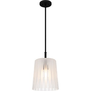 Gray 1-Light Matte Black Mini Pendant - 1 of 4