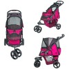 Petique Durable Pet Stroller for Pets up to 50-lbs Razzberry - 4 of 4