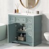 36 Inch Bathroom Vanity, Bathroom Cabinet with Ceramic Sink, 6 Drawers, Adjustable Shelf - image 3 of 4