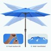 Hyleory 9' Sunbrella with 8 ribs,Hyleory Tilt Market Patio Umbrella with Oval Ribs Iron Pole, Sturdy and Adjustable - 4 of 4