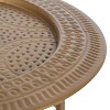 Kate and Laurel Razza Round Metal Side Table, 19x19x20, Gold - 4 of 4