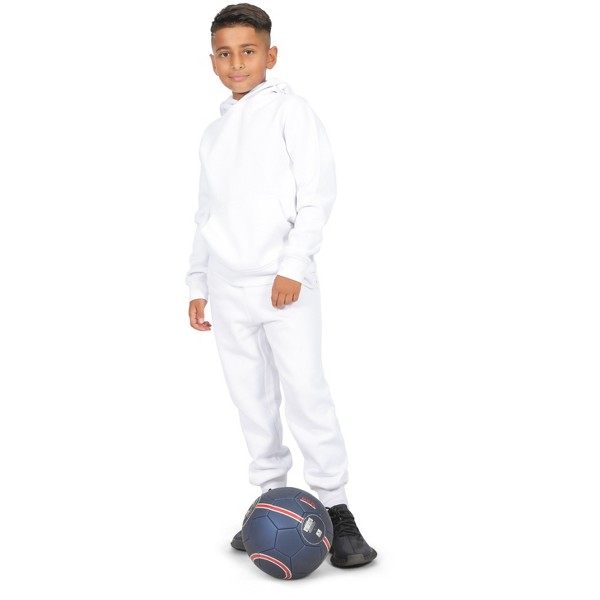 Sudadera blanca con capucha para niños EVERYDAY KIDS, para todas las estaciones – sudadera de forro polar cálida con capucha – ideal para la escuela, juegos al aire libre o viajes – sudadera para niño 6