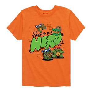 Boys' - Teenage Mutant Ninja Turtles Mutant Mayhem - Born To Be A Hero Short Sleeve Graphic T-Shirt - 1 of 3