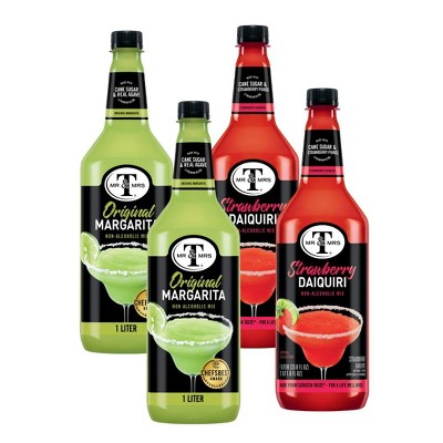 Mr & Mrs T Original and Strawberry Margarita Mix, 1 L each (2 Original and 2 Strawberry)