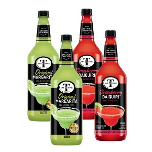 Mr & Mrs T Original and Strawberry Margarita Mix, 1 L each (2 Original and 2 Strawberry) - 1 of 4