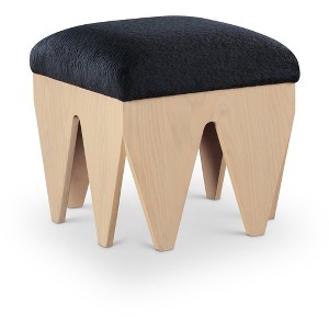 Meridian Furniture,Altair Velour Fur Fabric Bench - 1 of 4