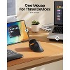 ProtoArc Advanced High Precision Wireless Ergonomic Vertical Trackball Mouse - Black - 2 of 4