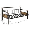 Twin Metal Daybed Frame, Heavy Duty Living Room Bedroom Guest Room Daybed, Sturdy Steel Support, Industrial Retro Design - 3 of 4