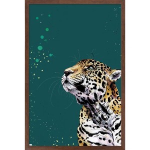 Trends International Snowtap - Jaguar Photobomb Framed Wall Poster Prints - 1 of 4