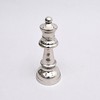 Decorative Hammered Nickel Finish Chess Bishop Sculpture – Elegant Table Accent (5.5x5.5x14") - 2 of 4