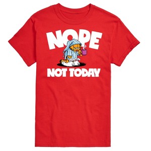 Men's - Garfield - Nope Not Today Sleepy Garfield Short Sleeve Graphic T-Shirt - 1 of 4