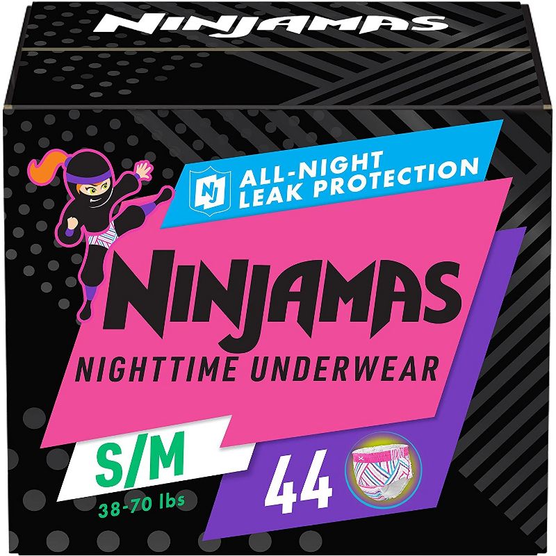 Pampers Ninjamas Nighttime Girls' Underwear - (Select Size and Count), 1 of 12